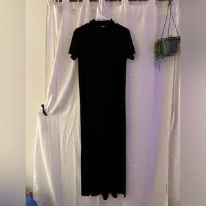 Vintage Cassini black velvet maxi dress